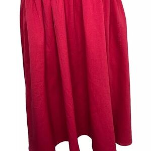 Voodoo Vixen Vibrant Red Midi Skirt